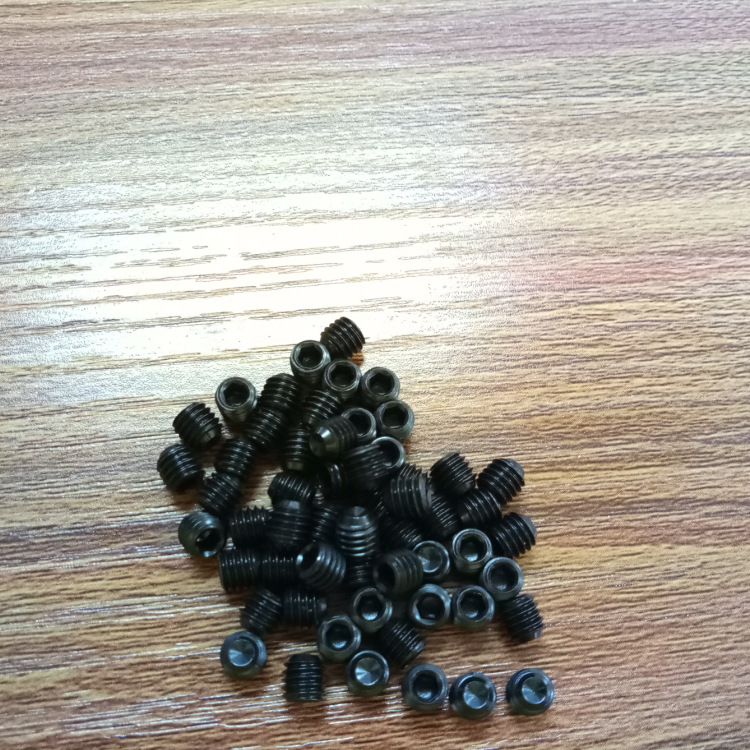 10-32 U.S. fine teeth 12.9 grade blackened hexagon socket concave end/flat end machine meters, U.S. set screws.