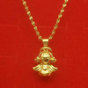 Fresh golden copper necklace, pendant, jewelry, Korean style, 24 carat, flowered