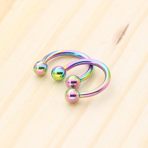 European and American stainless steel titanium steel eyebrow nails, lip nails, nose rings, personalized trendy earrings, hypoallergenic piercing jewelry, factory direct sales