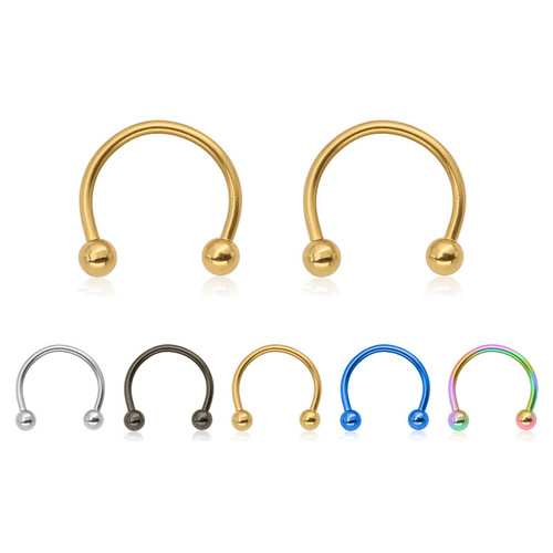 European and American stainless steel titanium steel eyebrow nails, lip nails, nose rings, personalized trendy earrings, hypoallergenic piercing jewelry, factory direct sales