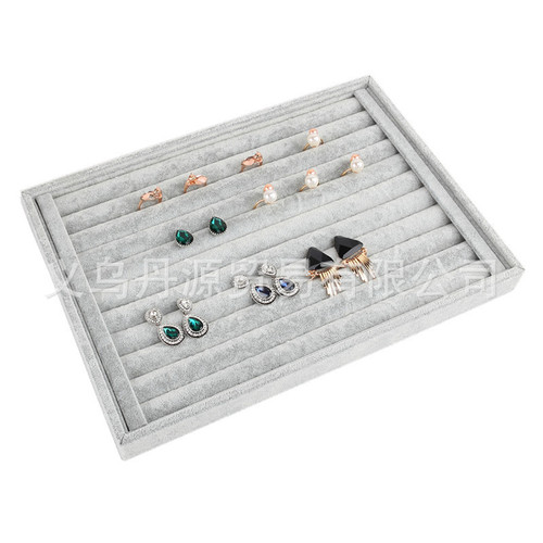 Dan Yuan Wholesale Ice Flower Fleece Jewelry Box Decorative Box Ring Earring Necklace Chain Product Storage Display Tray Promotion
