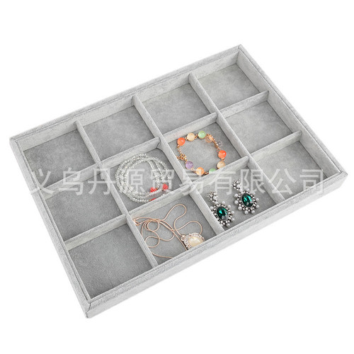 Dan Yuan Wholesale Ice Flower Fleece Jewelry Box Decorative Box Ring Earring Necklace Chain Product Storage Display Tray Promotion