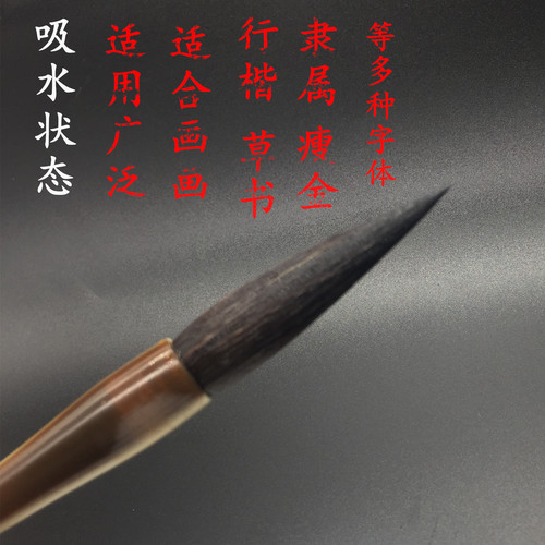Pure Zihao Regular Script with Concentrated Tip Calligraphy Brush Set for College Entrance Examination, Strong Elasticity, Running Script, Clerical Script, Cursive Script, Small, Medium, and Large Regular Script