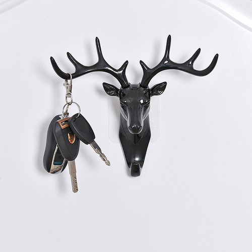 A2495 creative deer head hook three-dimensional wall hanging sticky hook