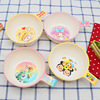 Children's handle, cartoon cute tableware, ceramic soup bowl for food, wholesale, fall protection