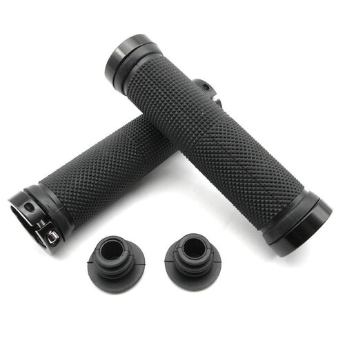 Bicycle handlebar cover mountain bike handlebar aluminum alloy double-sided locking handle cover dead-fly bicycle anti-slip handlebar rubber cover