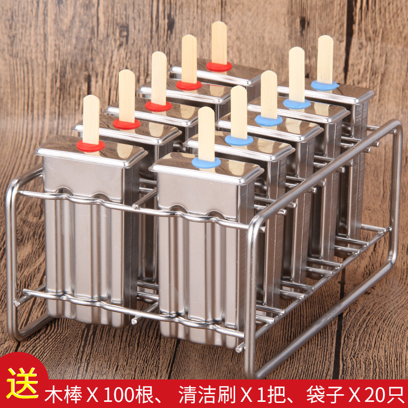 家庭用6本のステンレスアイスクリーム金型アイスキャンディーアイスクリームアイスクリームのアイデア12アイスキャンディー金型カスタム