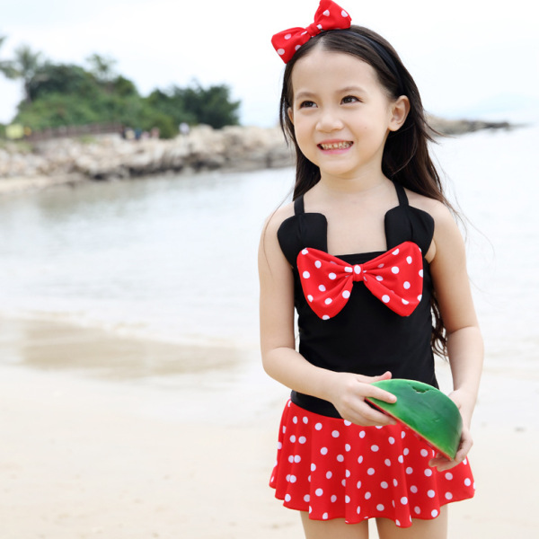 Brand children's cute swimwear with bow