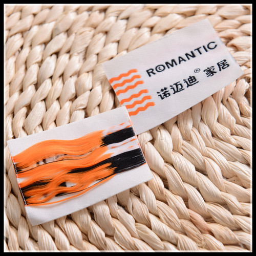 Factory clothing accessories label cloth badge shoulder tab high-warp density fine yarn soft fabric label woven label woven brand mark