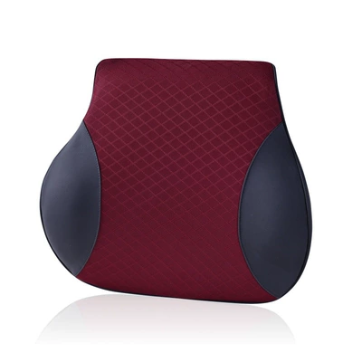Headrest: Pillow Car Headrest Memory Foam - black-wine-red-waist