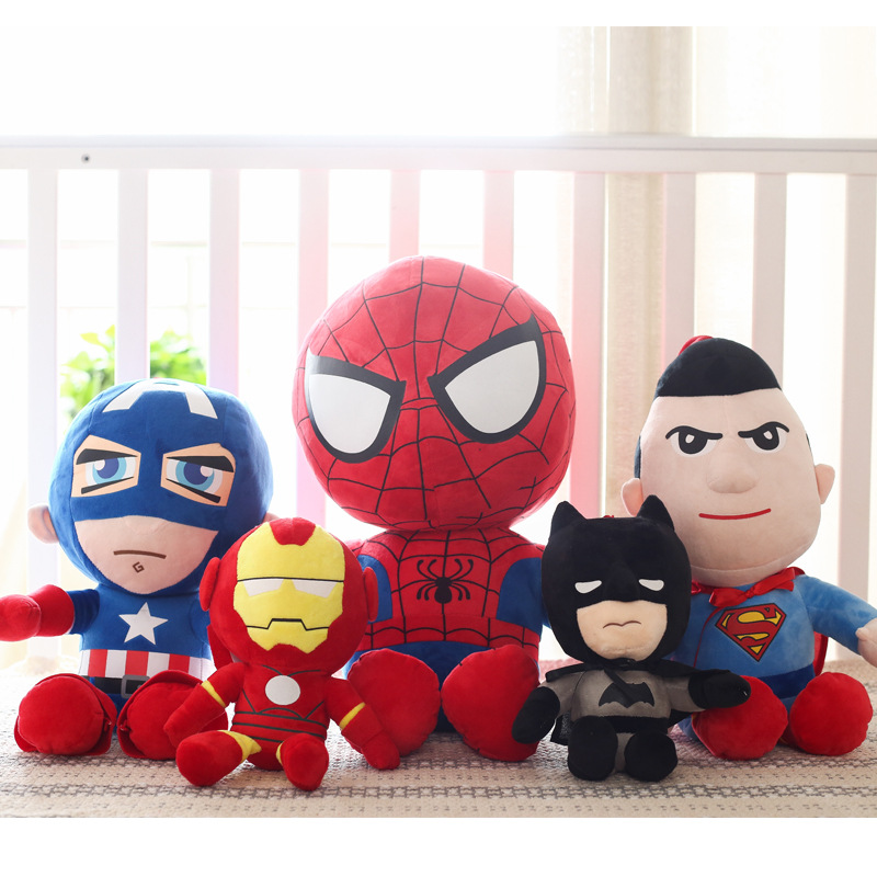 Avengers muñeca héroe juguete de peluche máquina de agarre muñeca Spider-Man Iron Man Capitán América muñeca
