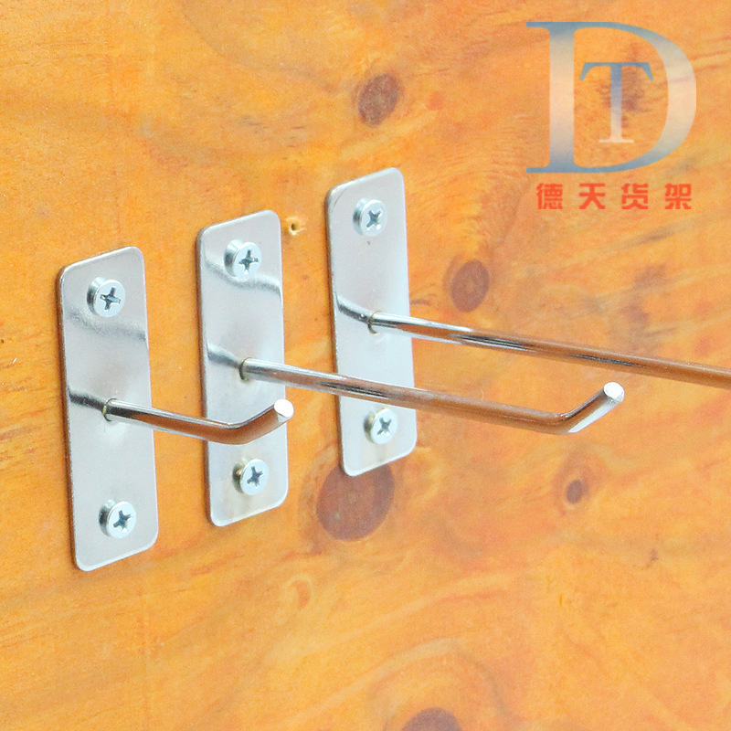 Wholesale bold wall hook shelf Hook nail wood straight hook mobile phone accessories plate hook screw flat hook