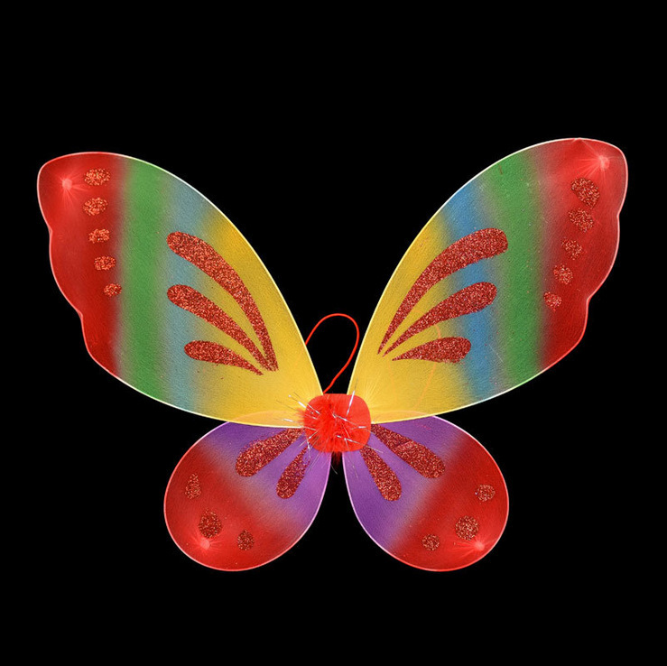 Factory elf children's makeup play house performance colorful butterfly wings single layer Angel wings Factory elf children's makeup play house performance colorful butterfly wings single layer Angel wings