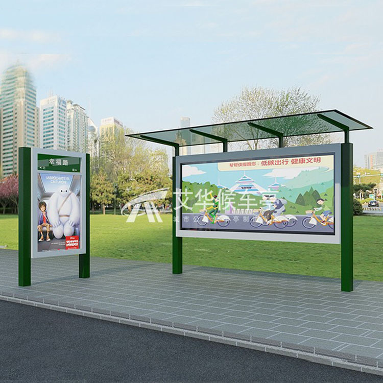 户外广告灯箱宣传栏候车亭制作 不锈钢候车厅厂家直销