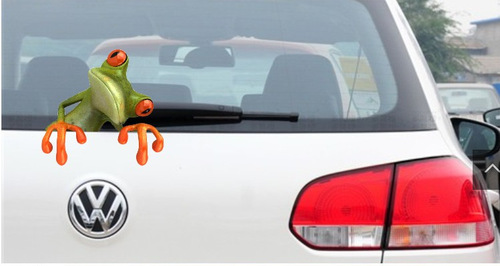 立体青蛙车贴壁虎车贴偷看趴趴青蛙划痕贴车门贴汽车改装装饰外贸