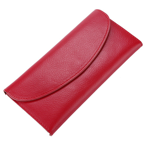 Genuine cowhide simple women's wallet Fashionable functional wallet long clutch QB-02