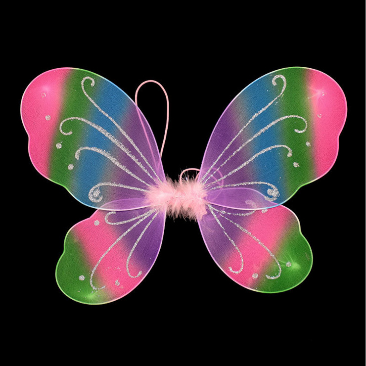Alas de mariposa coloridas para niños, disfraz de actuación, accesorios para escenario