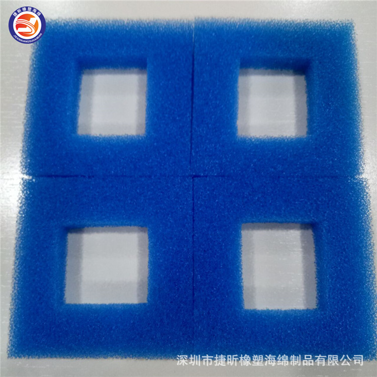 东莞供应蓝色30PPI孔径过滤海绵 黑色爆破海绵 网状过滤绵