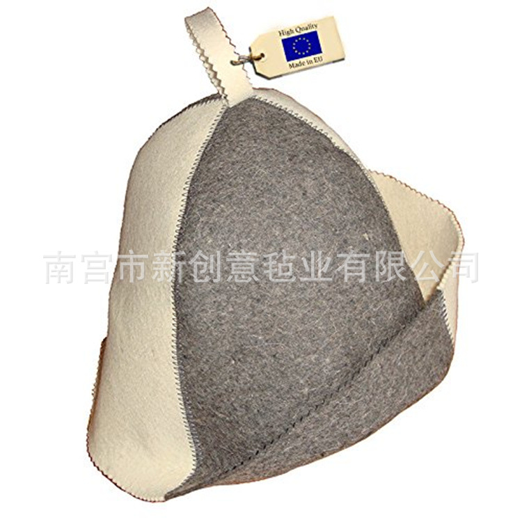 厂家供应羊毛毡浴帽  新创意羊毛桑拿洗浴桑拿帽