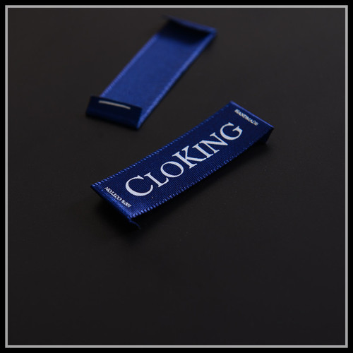 定制高档服装全棉丝印领标水洗标 不褪色衣领标商标主标