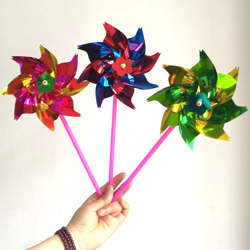 plastic colorful cartoon windmill toy