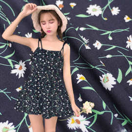 3068人棉印花面料批发 日韩吊带裙子小碎花服装面料 现货特价