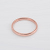 Fashionable accessory stainless steel, golden ring, simple and elegant design, on index finger, 18 carat, pink gold