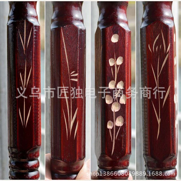 Old man wooden faucet crutches Outside the mountain climbing rod