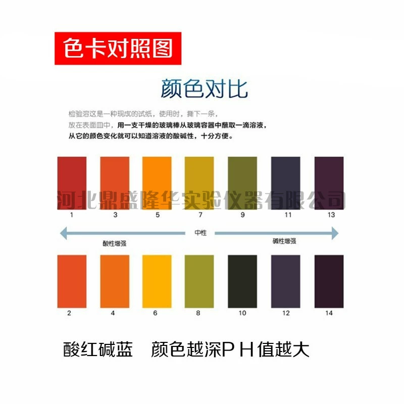 pH test strips, wide 1–14 range, universal paper indicator strip, compact booklet
