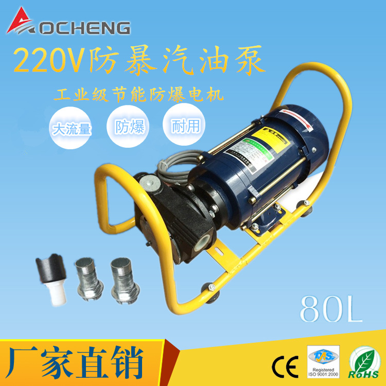 厂家供应220V电动防爆小型油泵汽油柴油煤油电动防爆抽油机批发