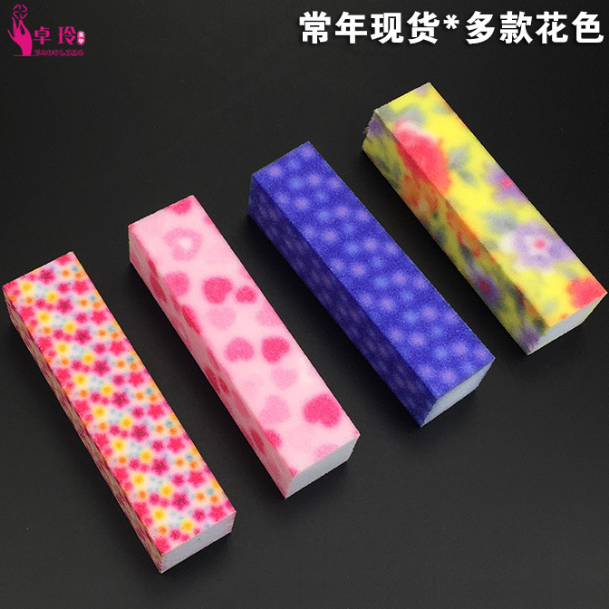 Impresión directa de fábrica de tofu de uñas bloque de molienda de uñas manicura especial cuatro cuadrados en stock suministro