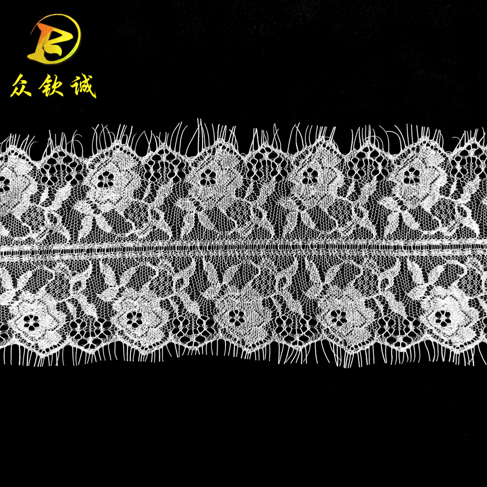 眼睫毛蕾丝花边 无弹蕾丝裙睫毛花边 DIY 服饰辅料 11cm宽