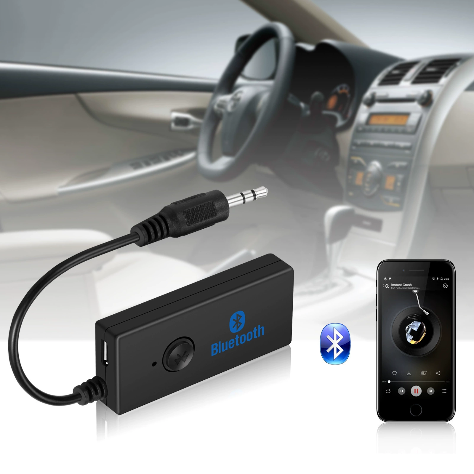 B8 new 3.0 Bluetooth music receiver car Bluetooth music receiver wireless Bluetooth adapter B8