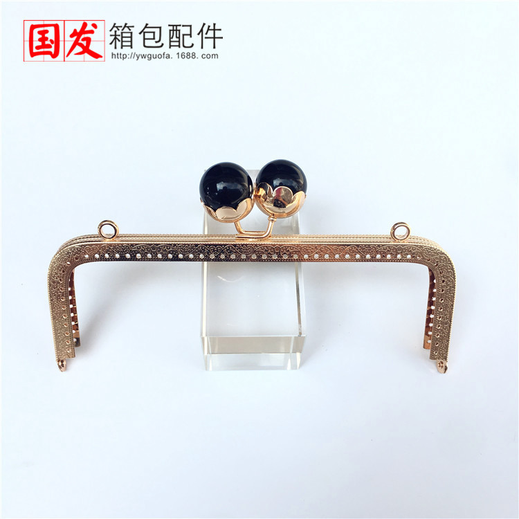 No en stock: 20,5 cm cuadrado relieve de loto cabeza de perla oro ligero cabeza de perla 0557 - QJ