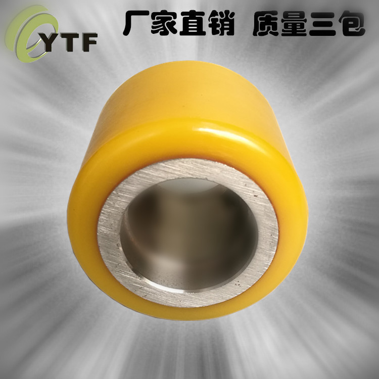 Factory direct supply rubber-coated wheel electric forklift polyurethane forklift tire non-degumming spot forklift wheel 80*60