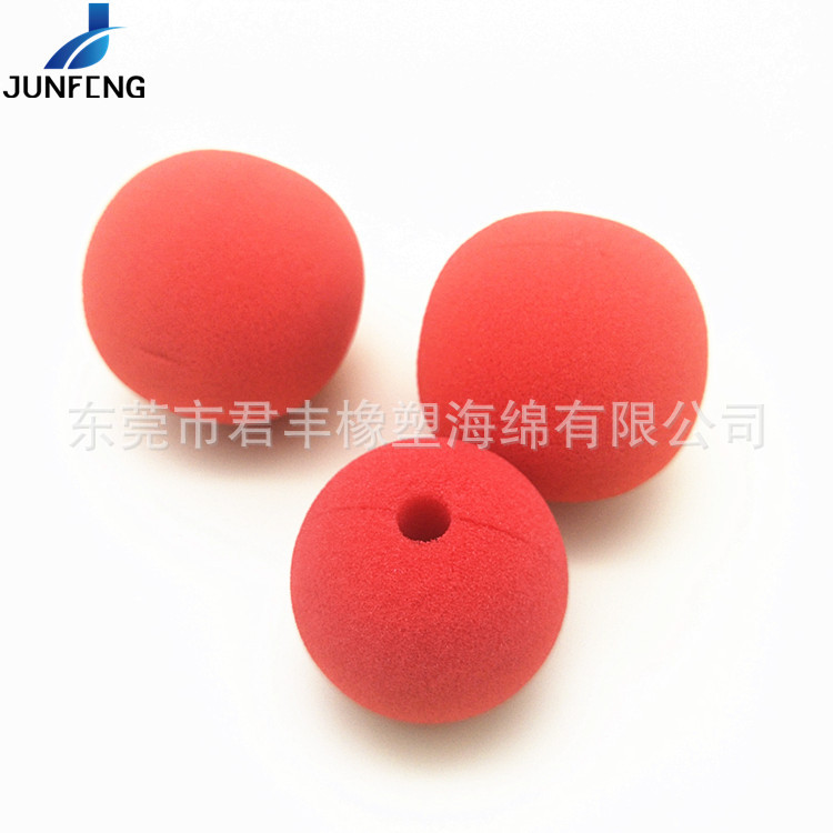批发各种彩色聚氨酯异形海绵 小丑鼻子红色绵厂家直销