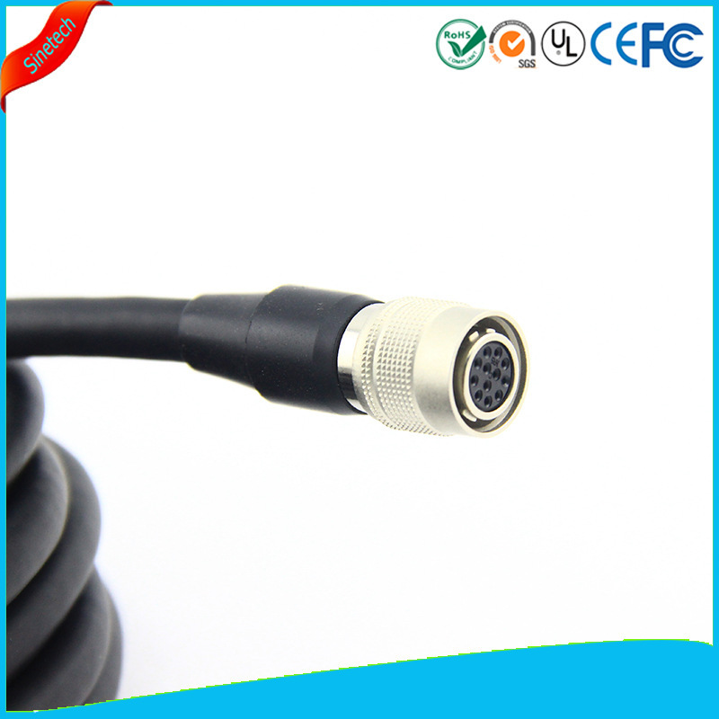 12pin防水航空插头电缆线接头电源工业金属5M延长线传感器低压