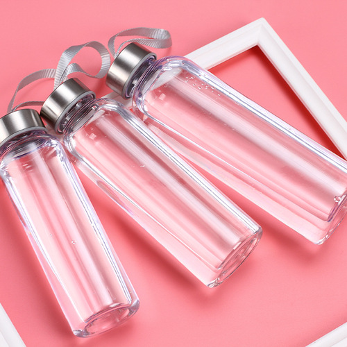 New plastic cup outdoor straight cup student water cup creative gift advertisement cup sports water bottle custom logo