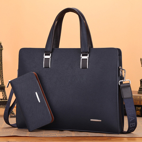 Men's handbag briefcase horizontal business men's computer bag shoulder crossbody bag large capacity cross-border exclusive