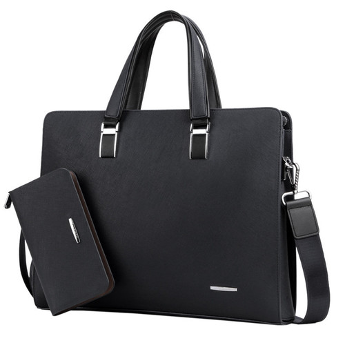 Men's handbag briefcase horizontal business men's computer bag shoulder crossbody bag large capacity cross-border exclusive
