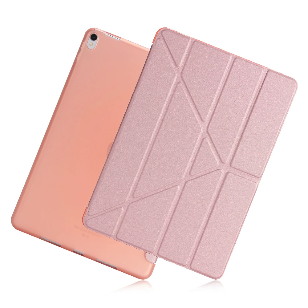Чехол для планшета (Apple) iPad Pro 10.5 — мягкий TPU корпус, кожаный крышка, встроенная подставка, защита от падения