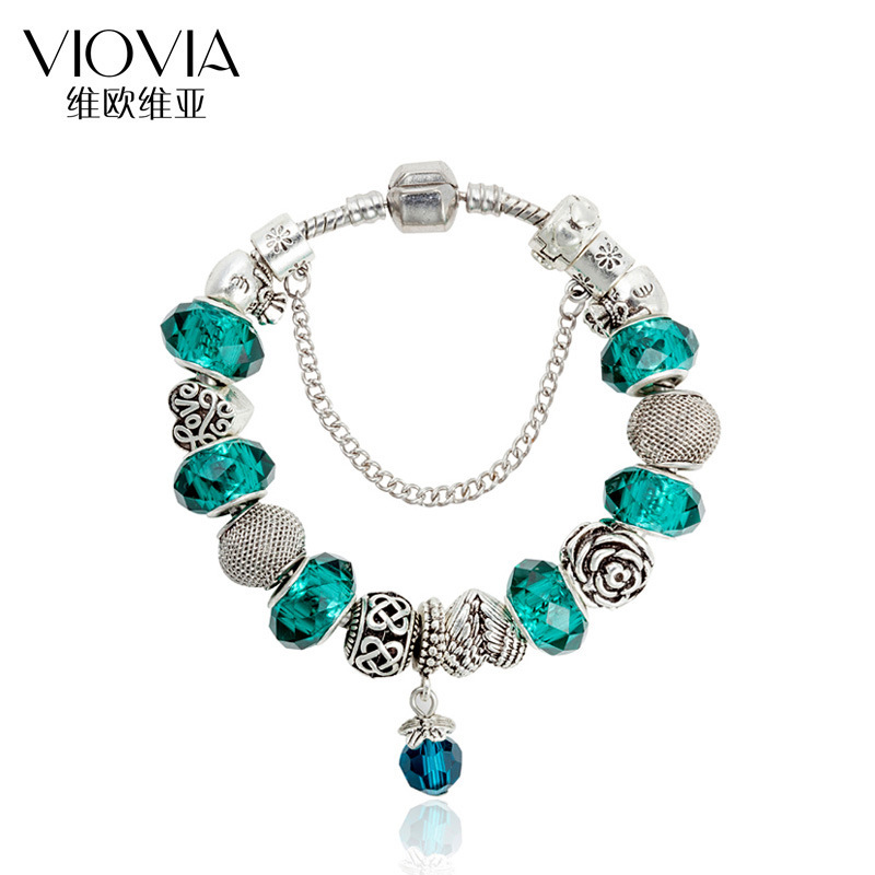 Aliexpress Hot Sale New Treasure Green Crystal Glazed Women's Bracelet DIY Round Pendant Beaded Bracelet Aliexpress Hot Sale New Treasure Green Crystal Glazed Women's Bracelet DIY Round Pendant Beaded Bracelet
