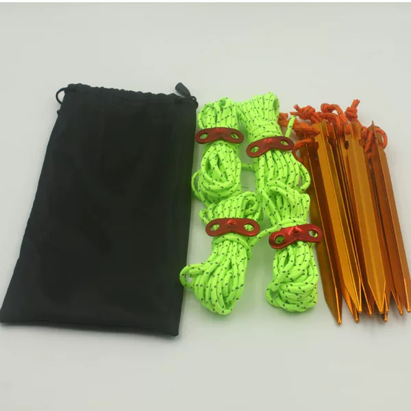 Cross-border new tent accessories package ground nail reflective rope wind rope buckle set with good