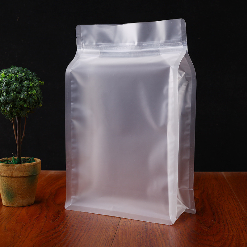 Wholesale Frosted Transparent Eight-Side Seal Bag, Water Bag, Tea Packaging Bag, Ziplock Bag, Dried Fruit, Mushroom Flour Bag