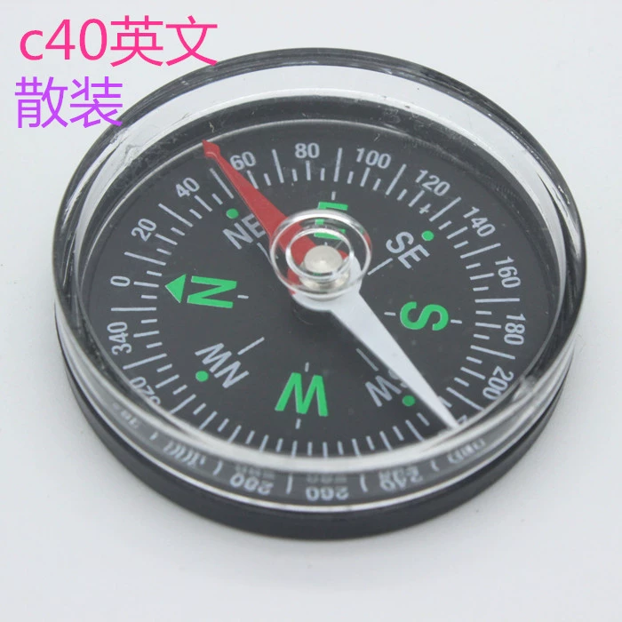 40 мм английский уличный альпинизм, кемпинг, компас для позиционирования, студенческий детский научный эксперимент, пластиковый компас, компас оптом