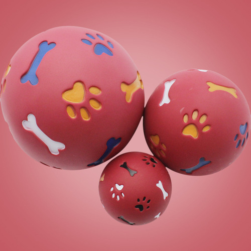 Pet toys milky rubber rotating food leaking ball pet dog grinding teeth chewing switch toys 3 specifications 6