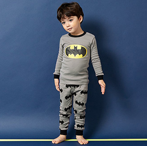 Children's Plain Color Set of Underwear and Pajamas for Spring and Autumn, Cotton, Unisex, Fall Sweaters and Pajama Sets, Wholesale