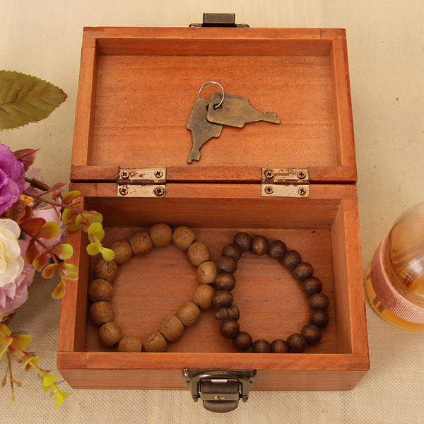 Japanese retro small table wooden box from natural wood