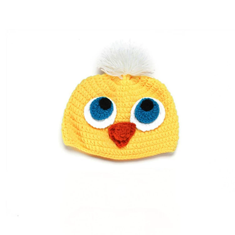 B.Duck, children's photography props, set, woolen woven knitted hat