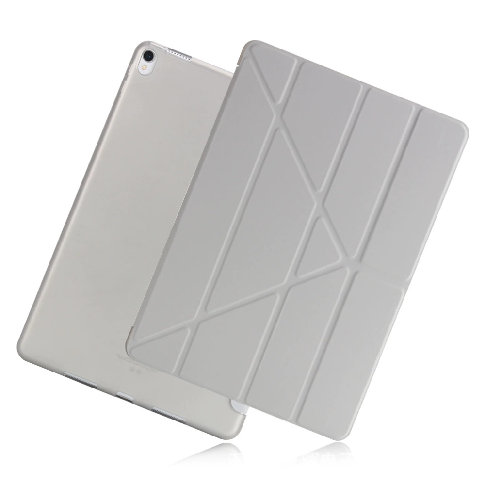 Чехол для планшета (Apple) iPad Pro 10.5 — мягкий TPU корпус, кожаный крышка, встроенная подставка, защита от падения